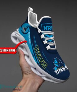 Gold Coast Titans NRL Max Soul Shoes Sneakers Sport Gift For Fans Running Shoes Custom Name Product Photo 1