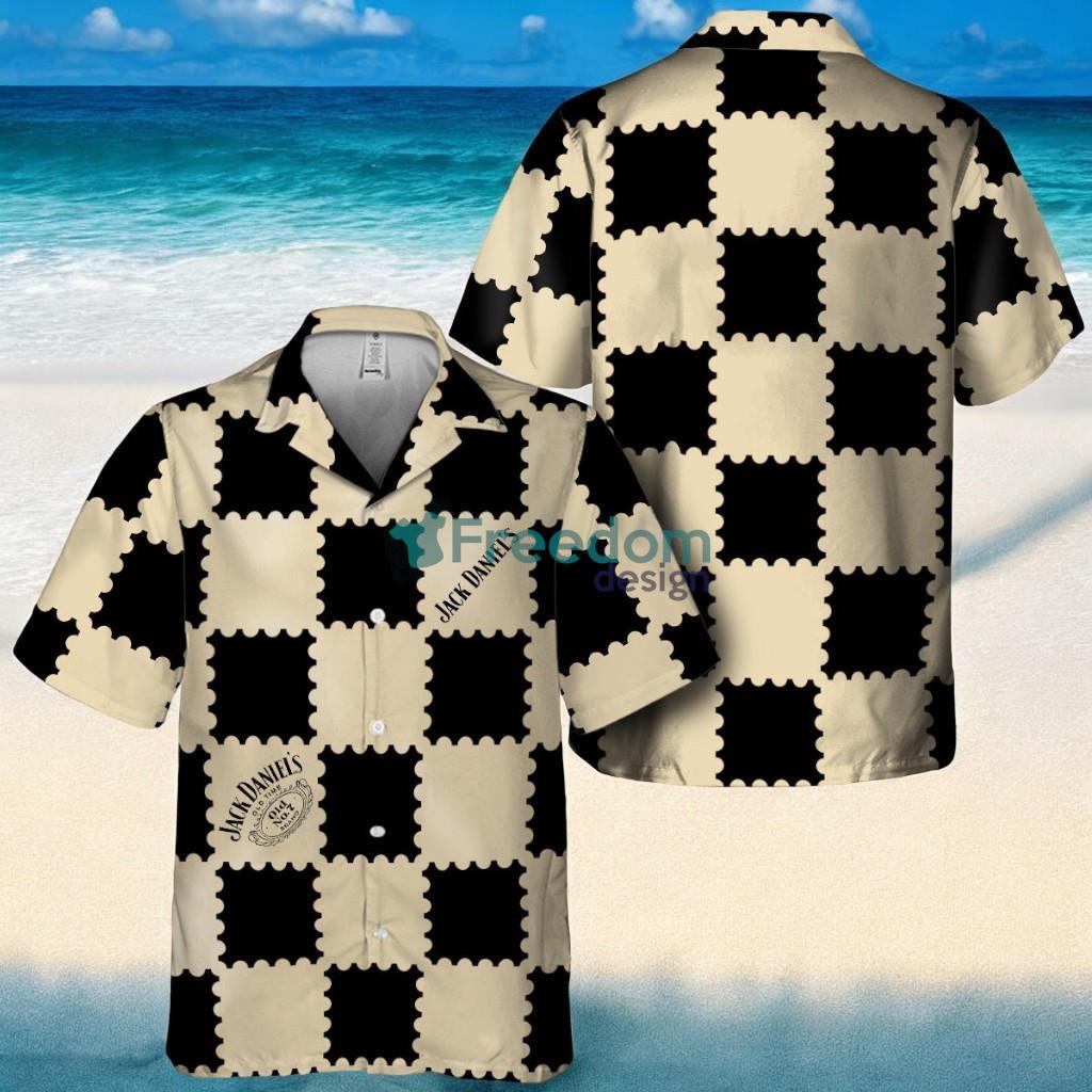 Gorgeous Gingham Jack Daniel's Tropical Aloha Hawaiian Shirt image Gorgeous Gingham Jack Daniel's Tropical Aloha Hawaiian Shirt
