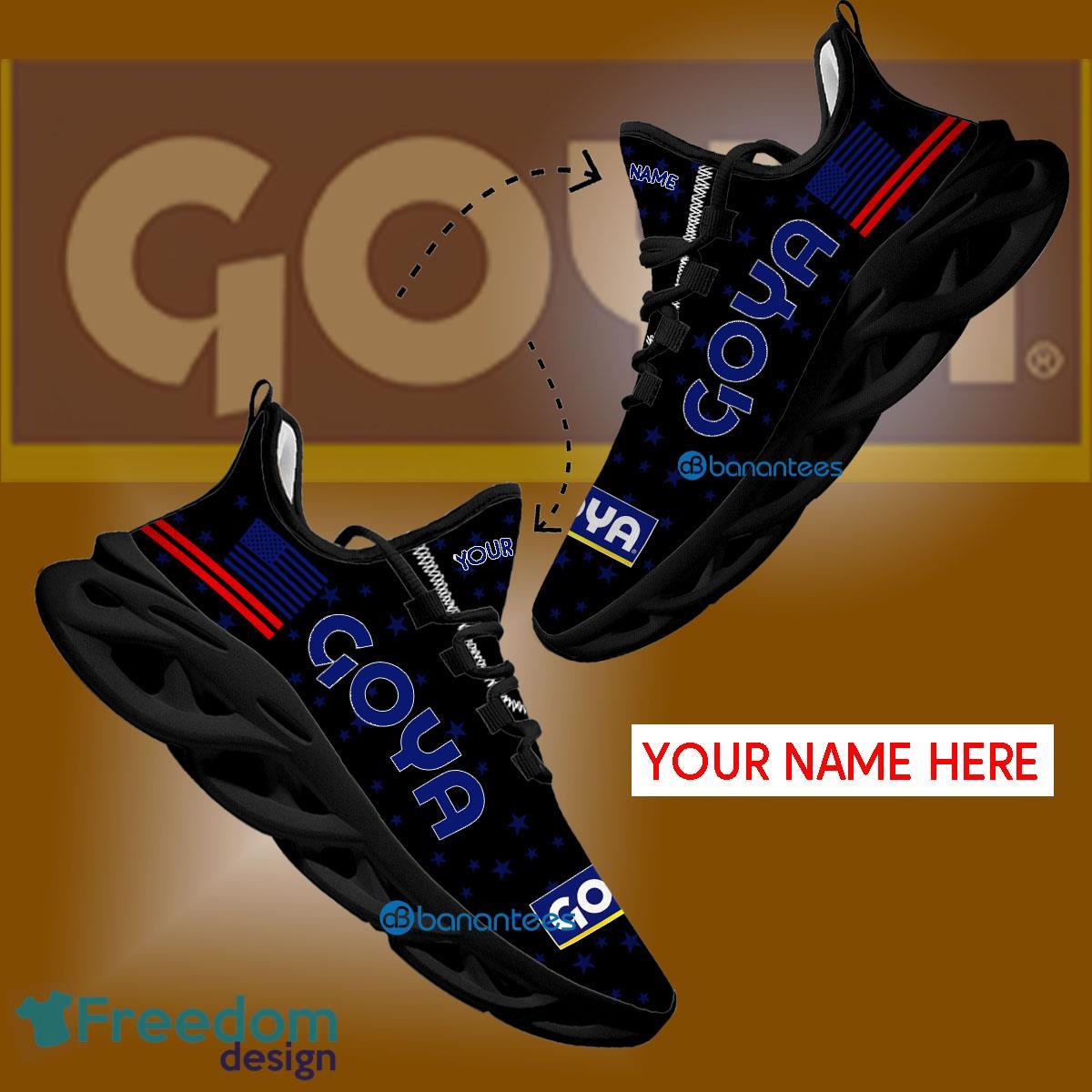 Goya Foods Sport Sneaker Fashion Custom Name Gift Max Soul Shoes USA Flag Star New For Fans - Goya Foods Running Shoes New Trending Personalized Photo 1