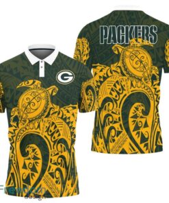 Green Bay Packers Turtle Polynesian Pattern Polo Shirt
