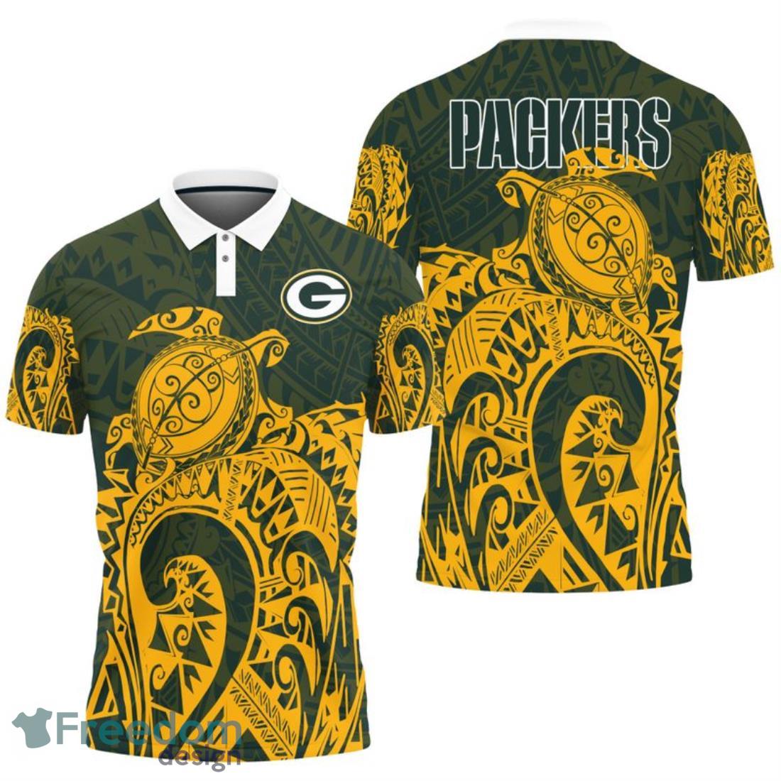 Green Bay Packers Turtle Polynesian Pattern Polo Shirt image Green Bay Packers Turtle Polynesian Pattern Polo Shirt Product Photo 1