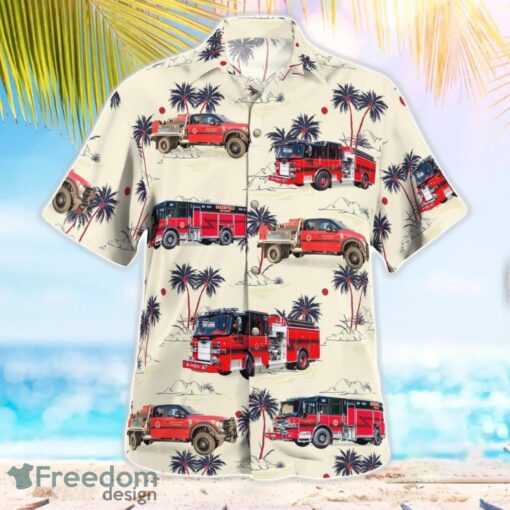 Greenfield - Massachusetts Fire Department 3D Hawaiian Shirt Product Photo 2