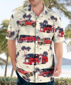 Greenfield - Massachusetts Fire Department 3D Hawaiian Shirt Product Photo 3