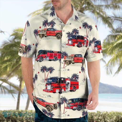 Greenfield - Massachusetts Fire Department 3D Hawaiian Shirt Product Photo 3