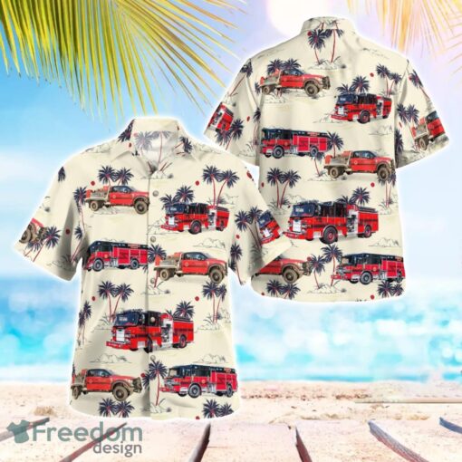 Greenfield - Massachusetts Fire Department 3D Hawaiian Shirt Product Photo 1