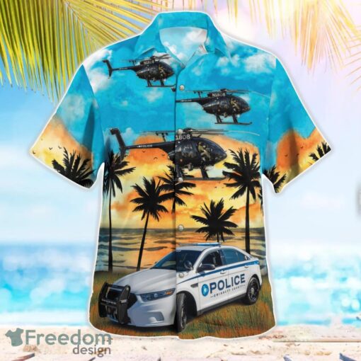 Gwinnett County Police MD Helicopters 369FF & Car Beach Hawaiian Shirt Summer Gift Product Photo 3