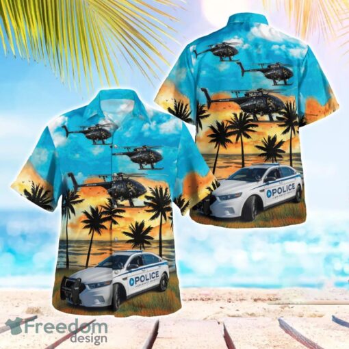 Gwinnett County Police MD Helicopters 369FF & Car Beach Hawaiian Shirt Summer Gift Product Photo 1