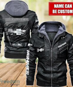 H2 Hummer 2D Leather Jacket For Men Custom Name Special Gift Ideas