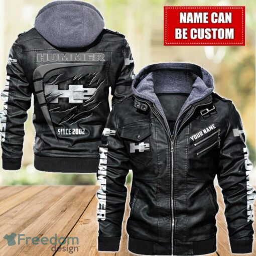 H2 Hummer 2D Leather Jacket For Men Custom Name Special Gift Ideas Product Photo 1