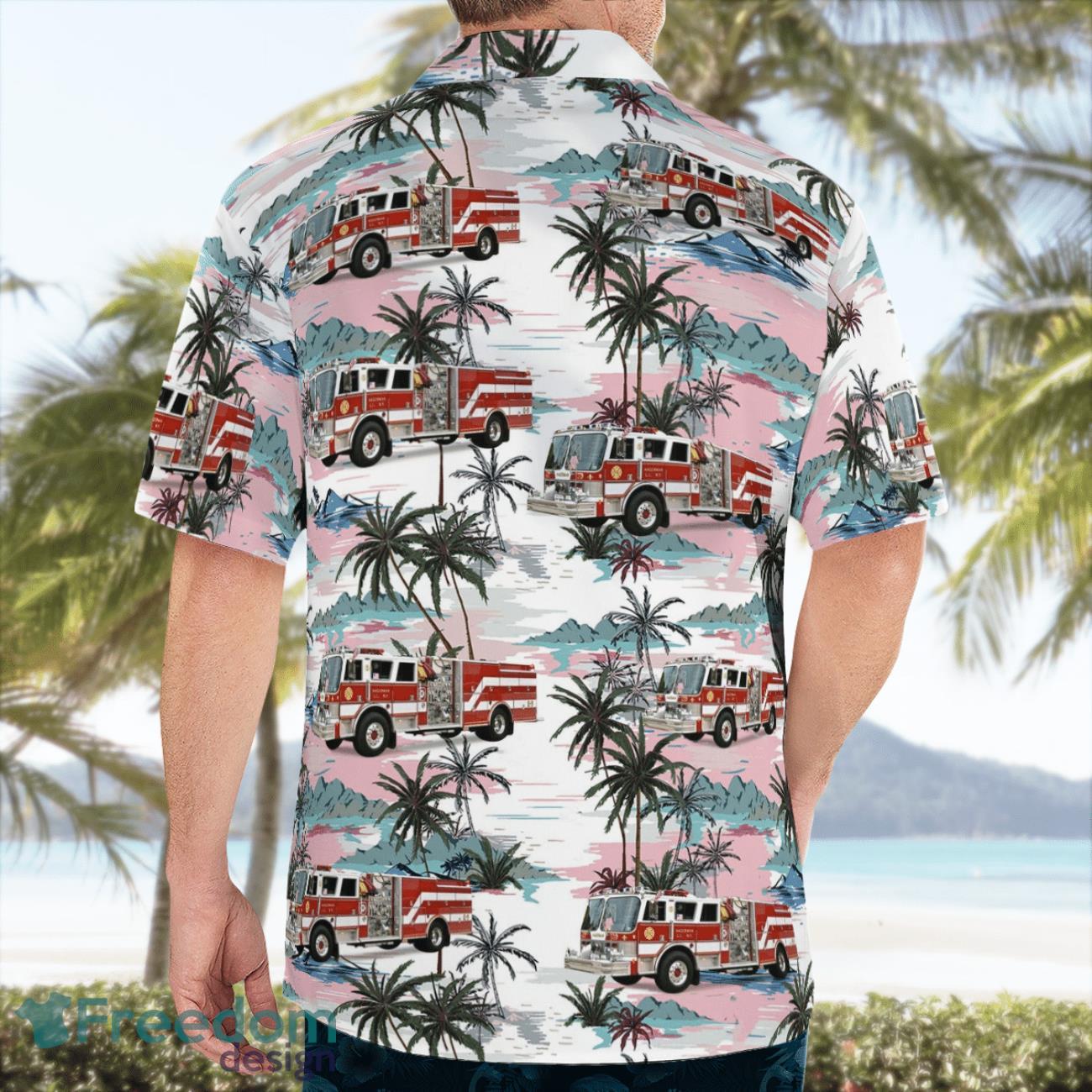 Hagerman Fire Department, NY 3D Summer Aloha Hawaiian Shirt Hagerman Fire Department, NY 3D Summer Aloha Hawaiian Shirt Product Photo 2