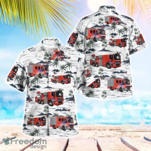 Hague, Netherlands, Brandweer Haaglanden Aloha Hawaiian Shirt Product Photo 1