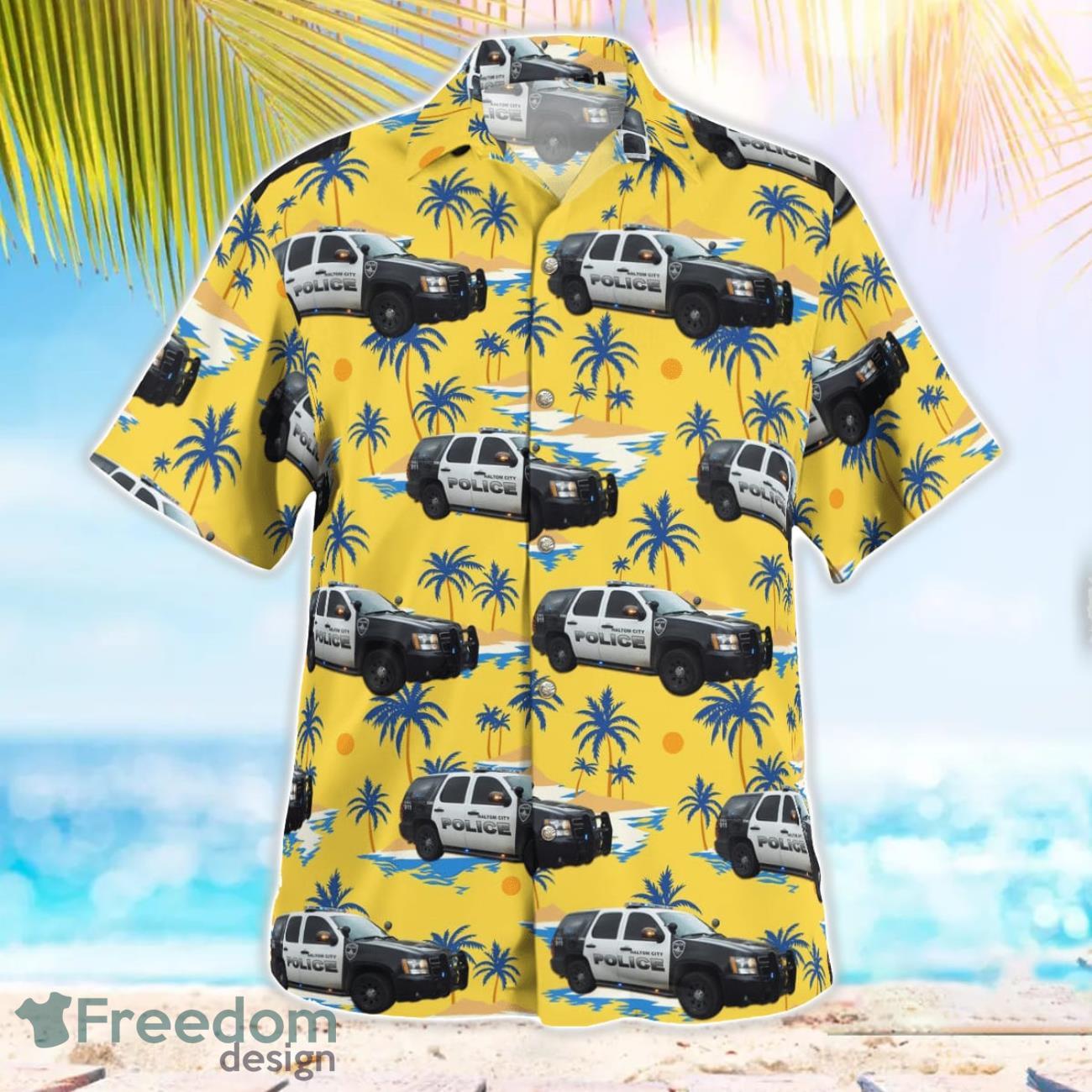 Haltom City Police Department Texas Summer Hawaiian Shirt image Haltom City Police Department Texas Summer Hawaiian Shirt Product Photo 3