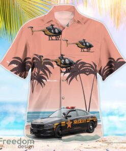 Hamilton County, Ohio, Hamilton County Sheriff's Office Dodge Charger And MD 530F Helicopter Hawaiian Shirt Summer Beach Shirt Product Photo 2