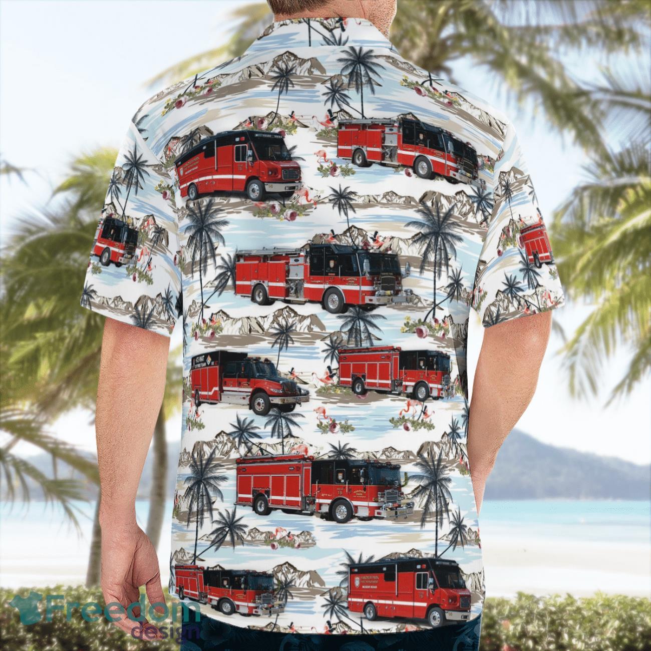 Hanover Park Fire Department Beach Hawaiian Shirt Summer Gift Hanover Park Fire Department Beach Hawaiian Shirt Summer Gift Product Photo 2