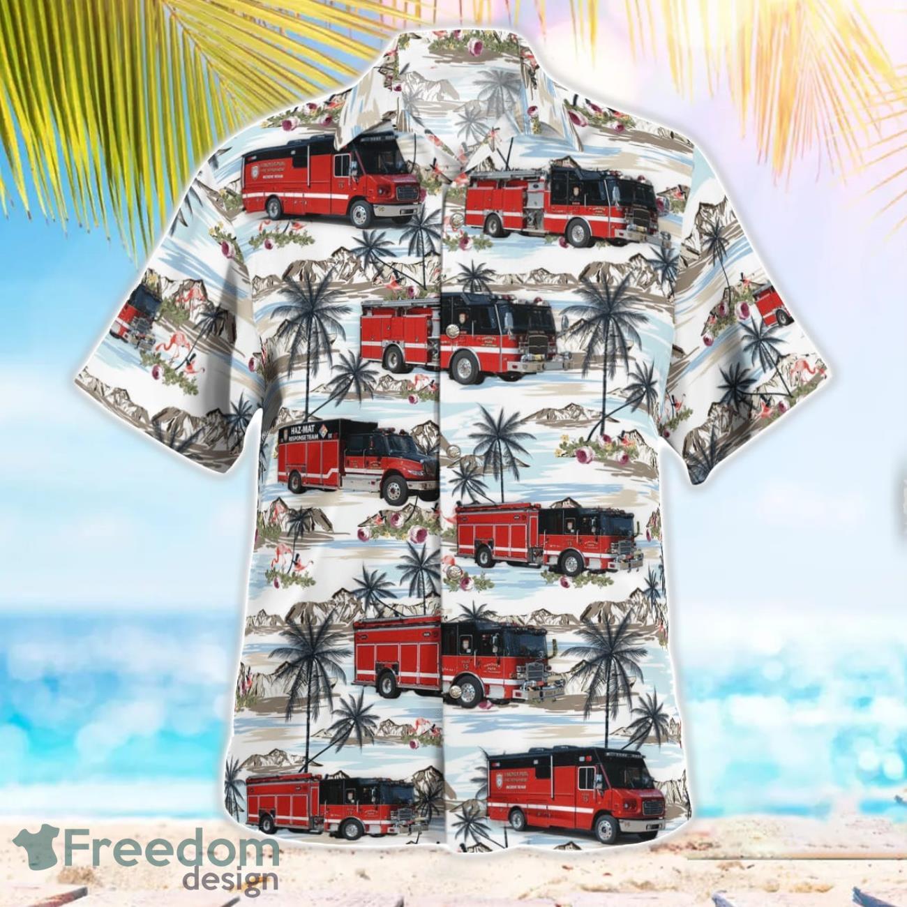 Hanover Park Fire Department Beach Hawaiian Shirt Summer Gift image Hanover Park Fire Department Beach Hawaiian Shirt Summer Gift Product Photo 3