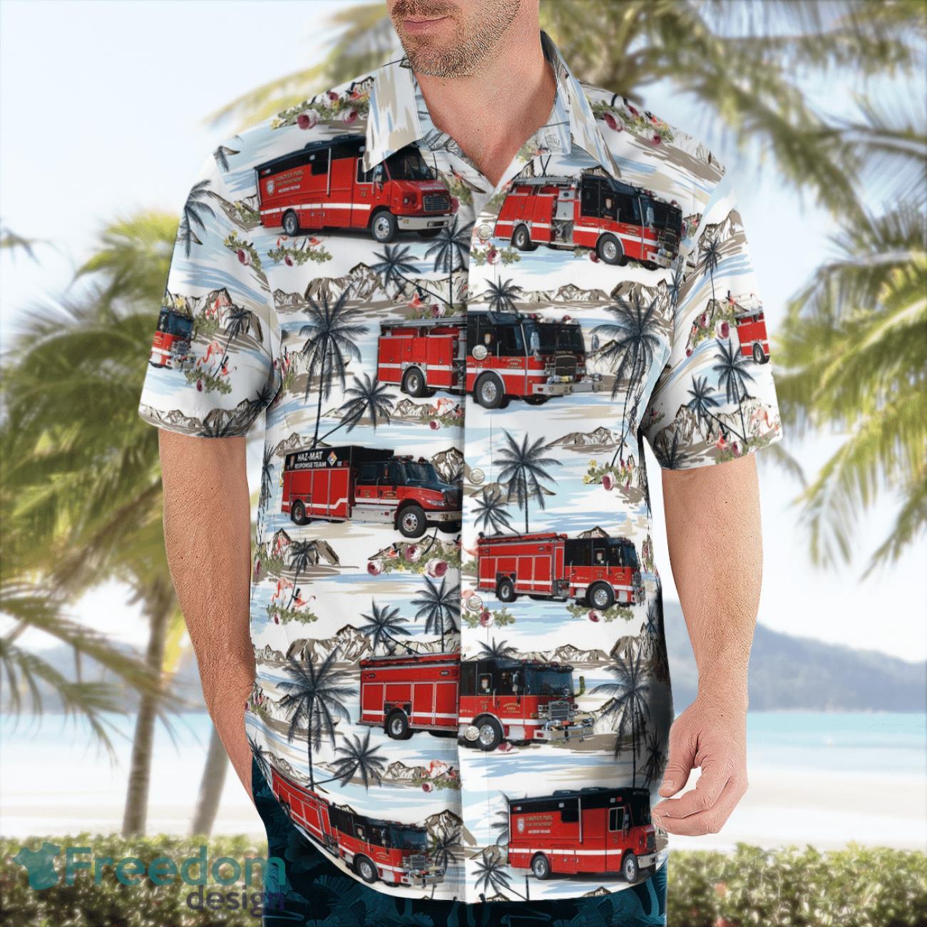 Hanover Park Fire Department Beach Hawaiian Shirt Summer Gift Hanover Park Fire Department Beach Hawaiian Shirt Summer Gift Product Photo 4