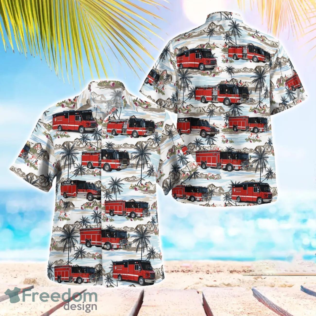 Hanover Park Fire Department Beach Hawaiian Shirt Summer Gift image Hanover Park Fire Department Beach Hawaiian Shirt Summer Gift Product Photo 1