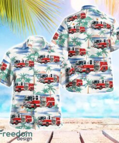 Harris County, Texas Baytown Fire Department 3D Summer Aloha Hawaiian Shirt