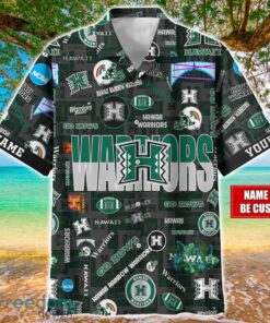 Hawaii Rainbow Warriors Logo Hawaiian Shirt For Fans Trending Beach Shirt Custom Name Product Photo 1