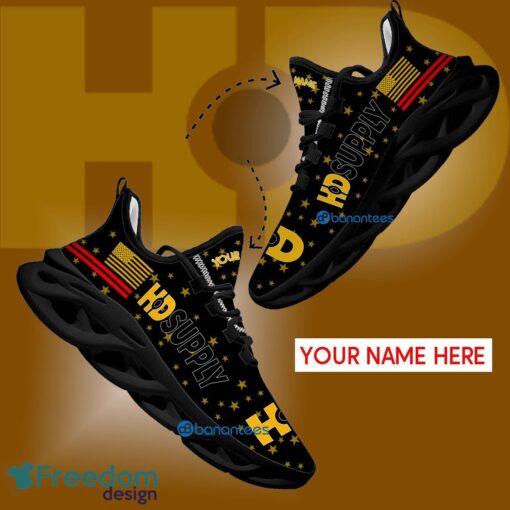 Hd Supply Running Sneaker Imagery Custom Name Gift Max Soul Shoes USA Flag Star New For Fans - Hd Supply Running Shoes New Trending Personalized Photo 1