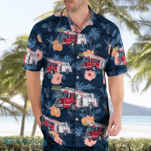 Highlands Fire Department, North Carolina 3D Hawaiian Shirt Product Photo 4