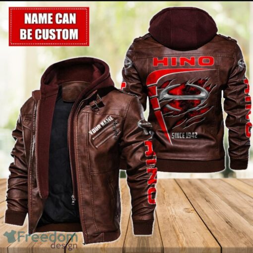 Hino 2D Leather Jacket For Men Custom Name Special Gift Ideas Product Photo 2