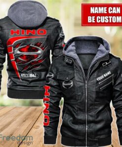 Hino 2D Leather Jacket For Men Custom Name Special Gift Ideas