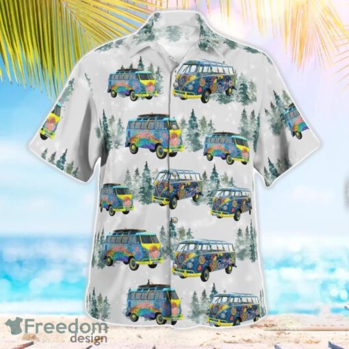 Hippie Volkswagen Samba Christmas Aloha Hawaiian Shirt Product Photo 3