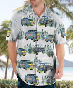 Hippie Volkswagen Samba Christmas Aloha Hawaiian Shirt Product Photo 4