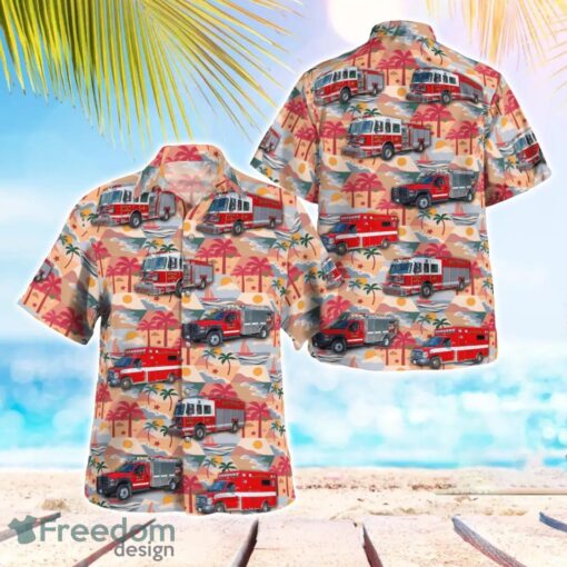 Hollis, New Hampshire, Hollis Fire Department Aloha Hawaiian Shirt Product Photo 1