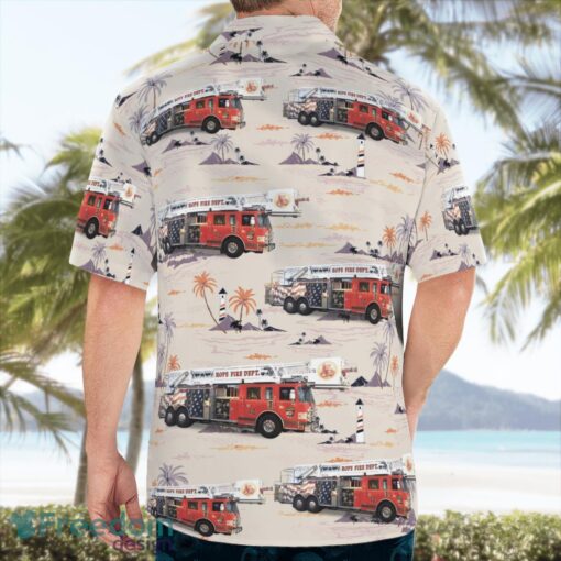 Hope Volunteer Fire Department, Indiana 3D Summer Aloha Hawaiian Shirt Product Photo 2