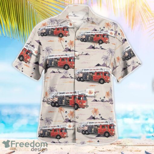 Hope Volunteer Fire Department, Indiana 3D Summer Aloha Hawaiian Shirt Product Photo 3