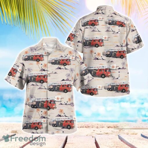 Hope Volunteer Fire Department, Indiana 3D Summer Aloha Hawaiian Shirt Product Photo 1