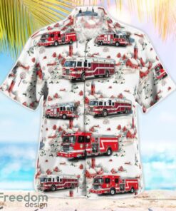 Houston Fire Department Christmas Aloha Hawaiian Shirt Product Photo 2