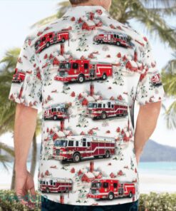 Houston Fire Department Christmas Aloha Hawaiian Shirt Product Photo 4