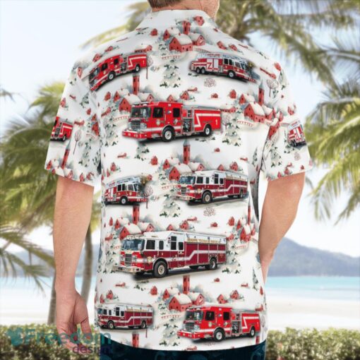 Houston Fire Department Christmas Aloha Hawaiian Shirt Product Photo 4