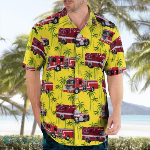 Houston Fire Department (HFD) Houston, Texas Summer Hawaiian Shirt Product Photo 4