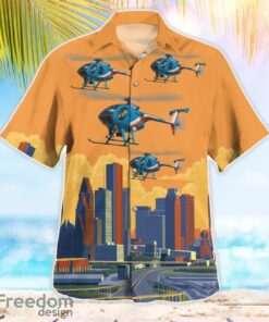 Houston Police Helicopter 78F (N5278F) Beach Hawaiian Shirt Summer Gift Product Photo 2