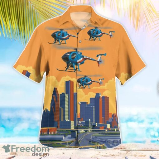 Houston Police Helicopter 78F (N5278F) Beach Hawaiian Shirt Summer Gift Product Photo 2