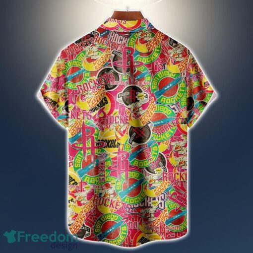 Houston Rockets Logo All Printed 3D Hawaiian Shirt For Fans NBA Hawaiian Shirt Product Photo 2