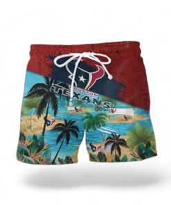 Houston Texans Logo Combo Hawaiian Shirt And Short Trending Summer For Fans Product Photo 2