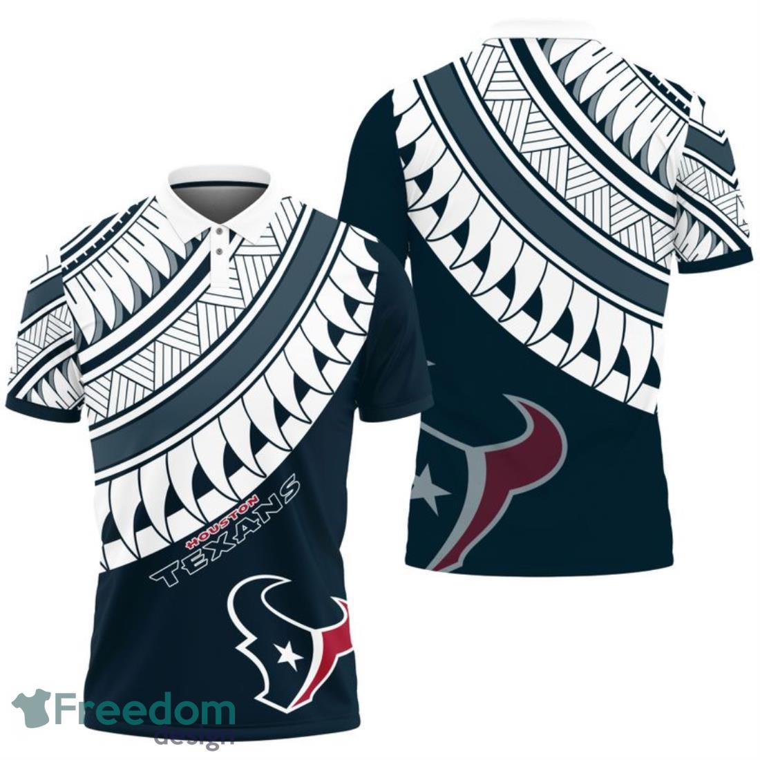 Houston Texans Polynesian Pattern Polo Shirt image Houston Texans Polynesian Pattern Polo Shirt Product Photo 1