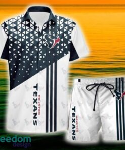 Houston Texans Triangle Abstract Pattern Hawaii Shirt and Shorts Summer For Beach Fans Houston Texans Triangle Abstract Pattern Hawaii Shirt and Shorts Summer For Beach Fans