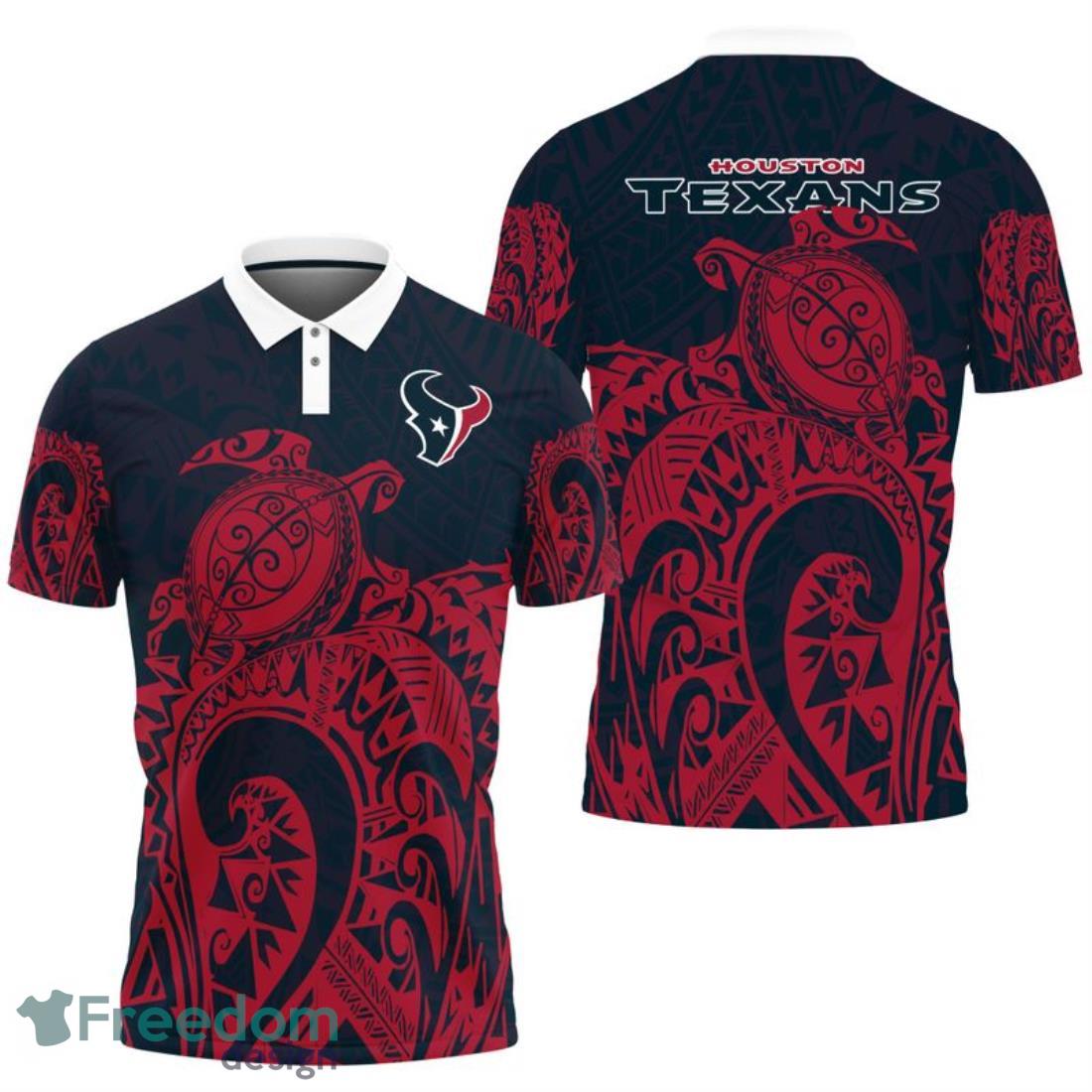 Houston Texans Turtle Polynesian Pattern Polo Shirt image Houston Texans Turtle Polynesian Pattern Polo Shirt Product Photo 1