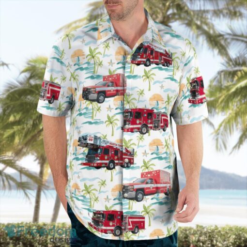 Houston, Texas, Houston Fire Department Aloha Hawaiian Shirt Product Photo 4