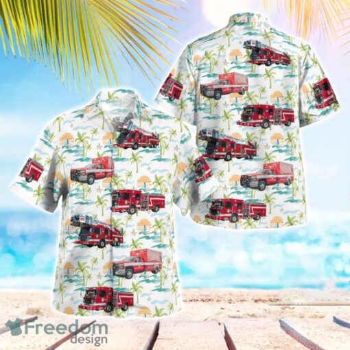 Houston, Texas, Houston Fire Department Aloha Hawaiian Shirt Product Photo 1