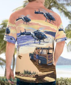 Huntington Beach Police Department McDonnell Douglas MD-500N 3D Hawaiian Shirt Product Photo 2