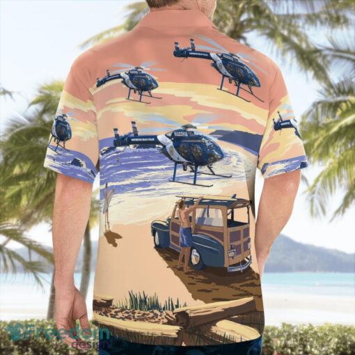 Huntington Beach Police Department McDonnell Douglas MD-500N 3D Hawaiian Shirt Product Photo 2