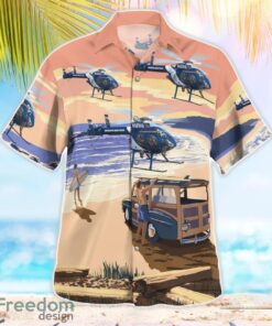 Huntington Beach Police Department McDonnell Douglas MD-500N 3D Hawaiian Shirt Product Photo 3