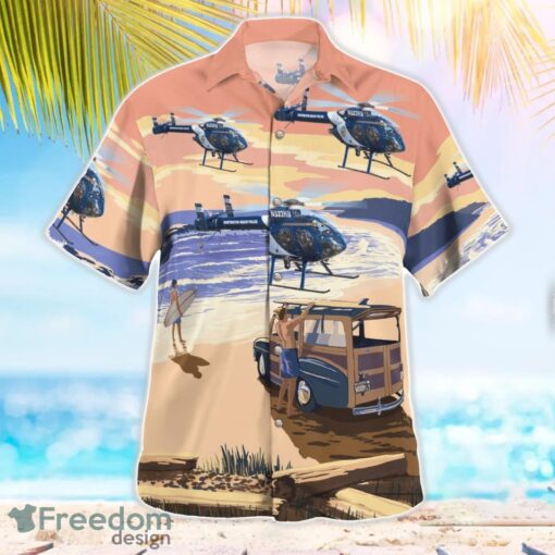 Huntington Beach Police Department McDonnell Douglas MD-500N 3D Hawaiian Shirt Product Photo 3